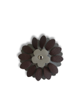 Large Leather Flower Hair Clip