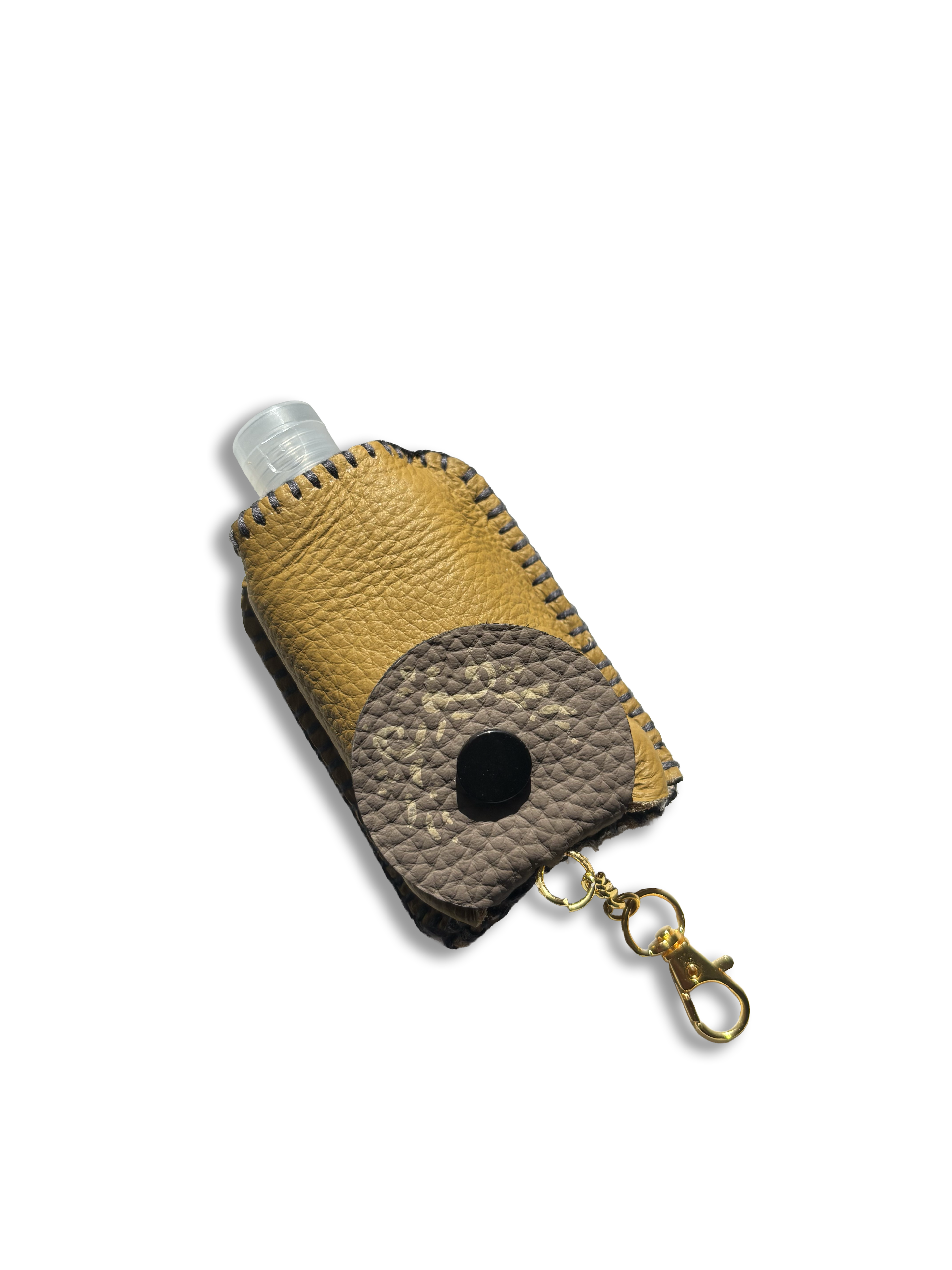 Leather Mini Bottle Keychain Holder