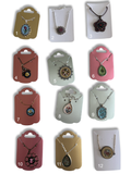 Hand-Painted Leather Pendant Necklace