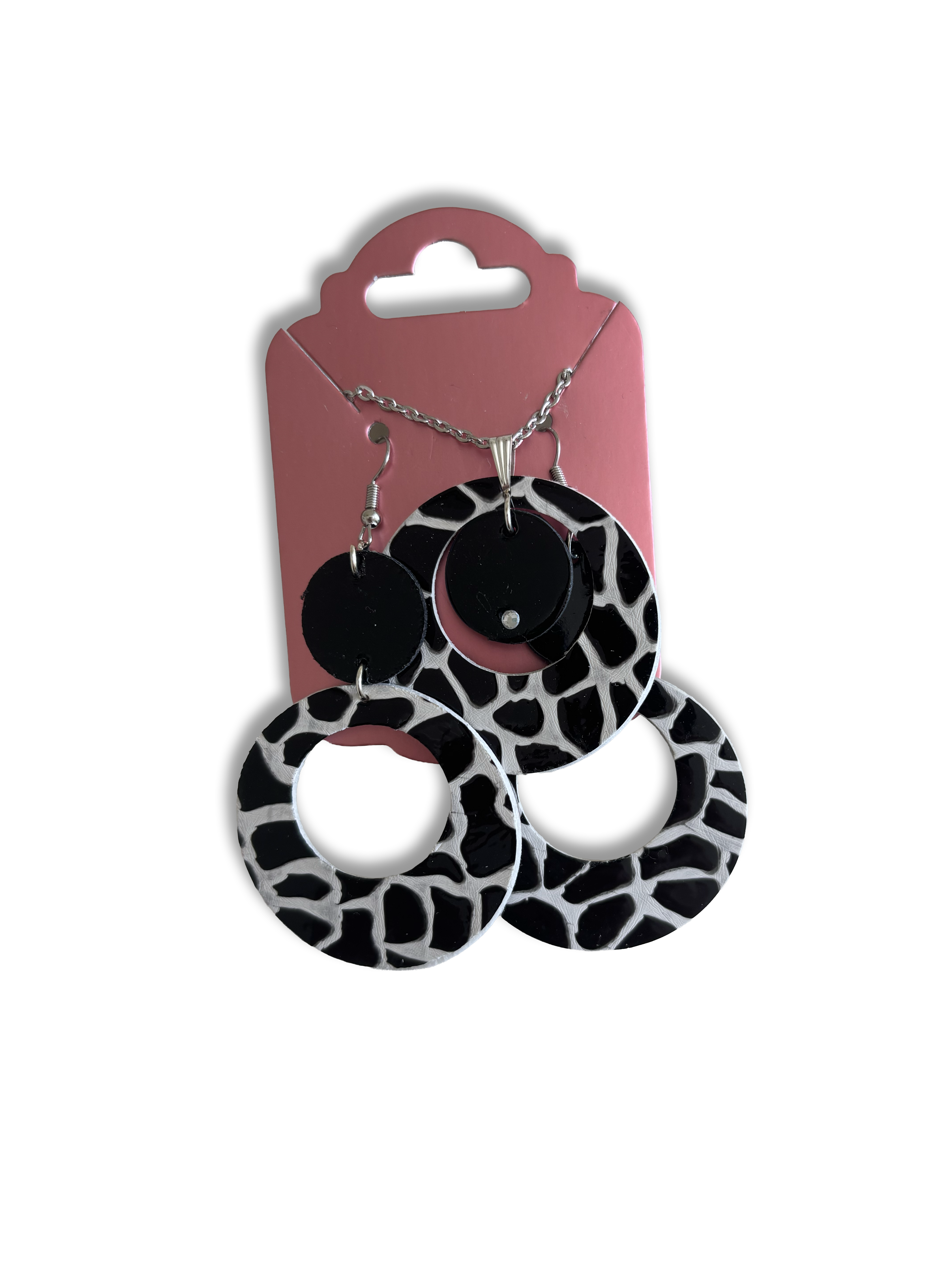 Leather Necklace & Earrings Set