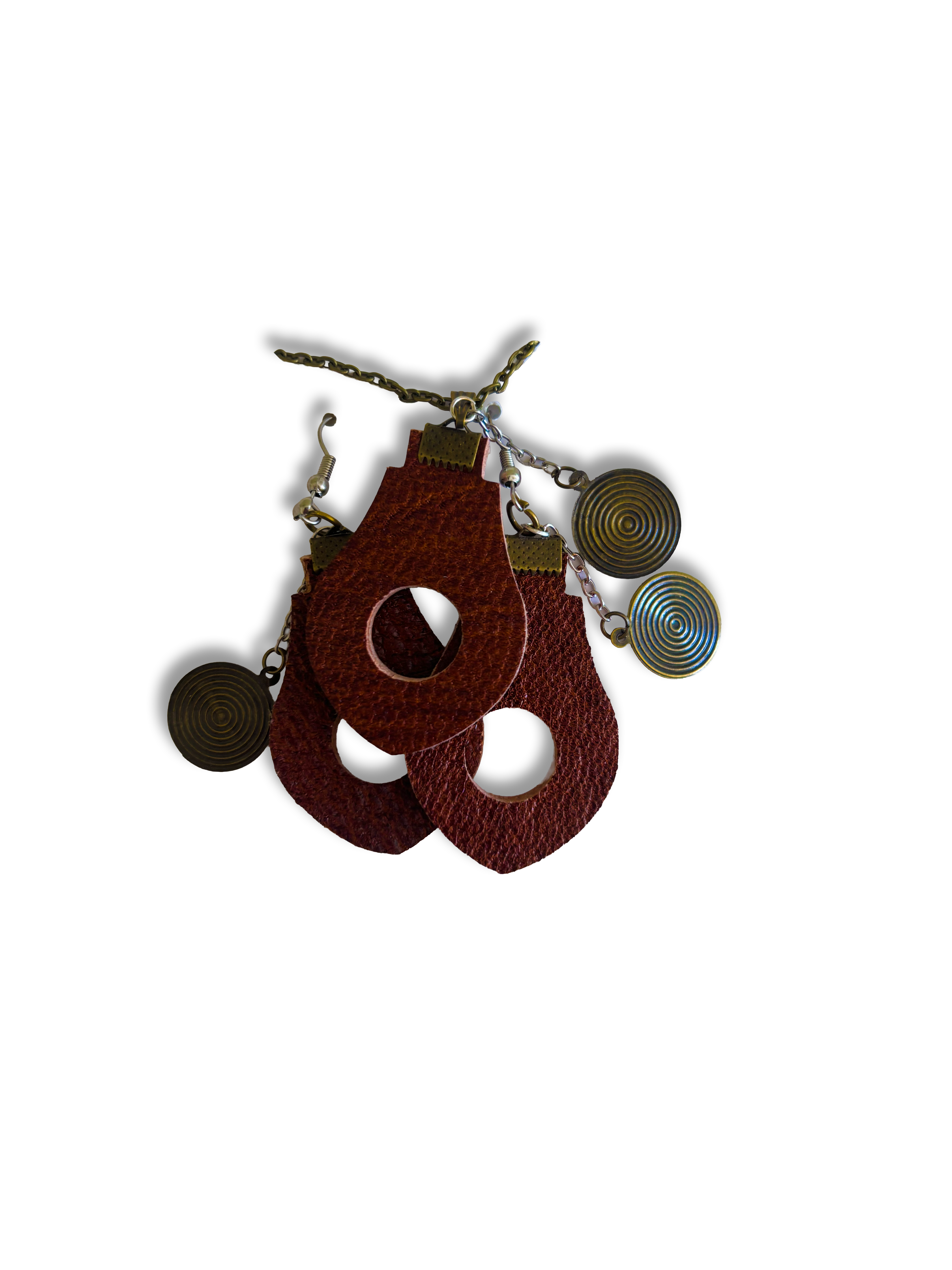 Leather Necklace & Earrings Set