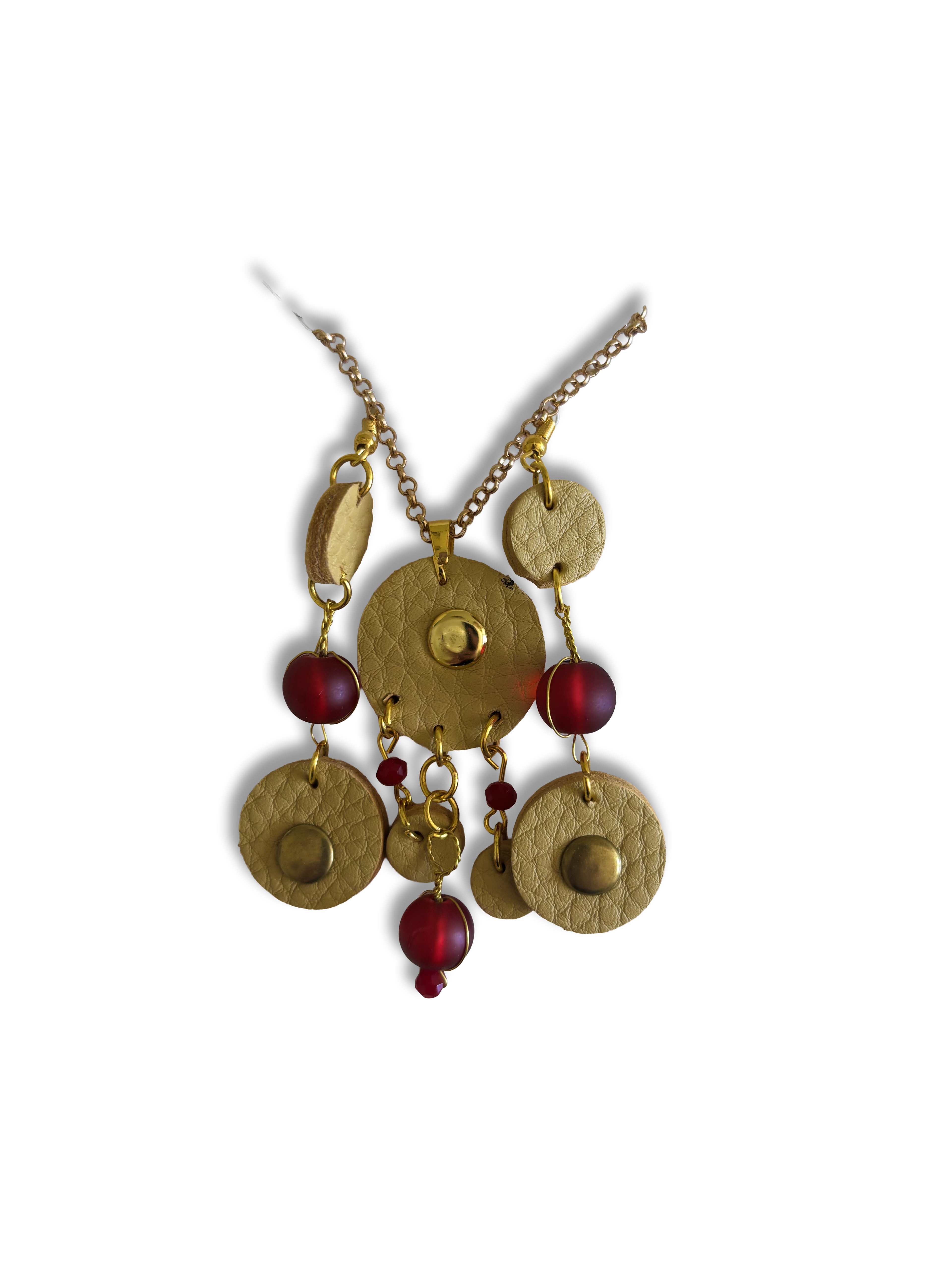 Leather Necklace & Earrings Set