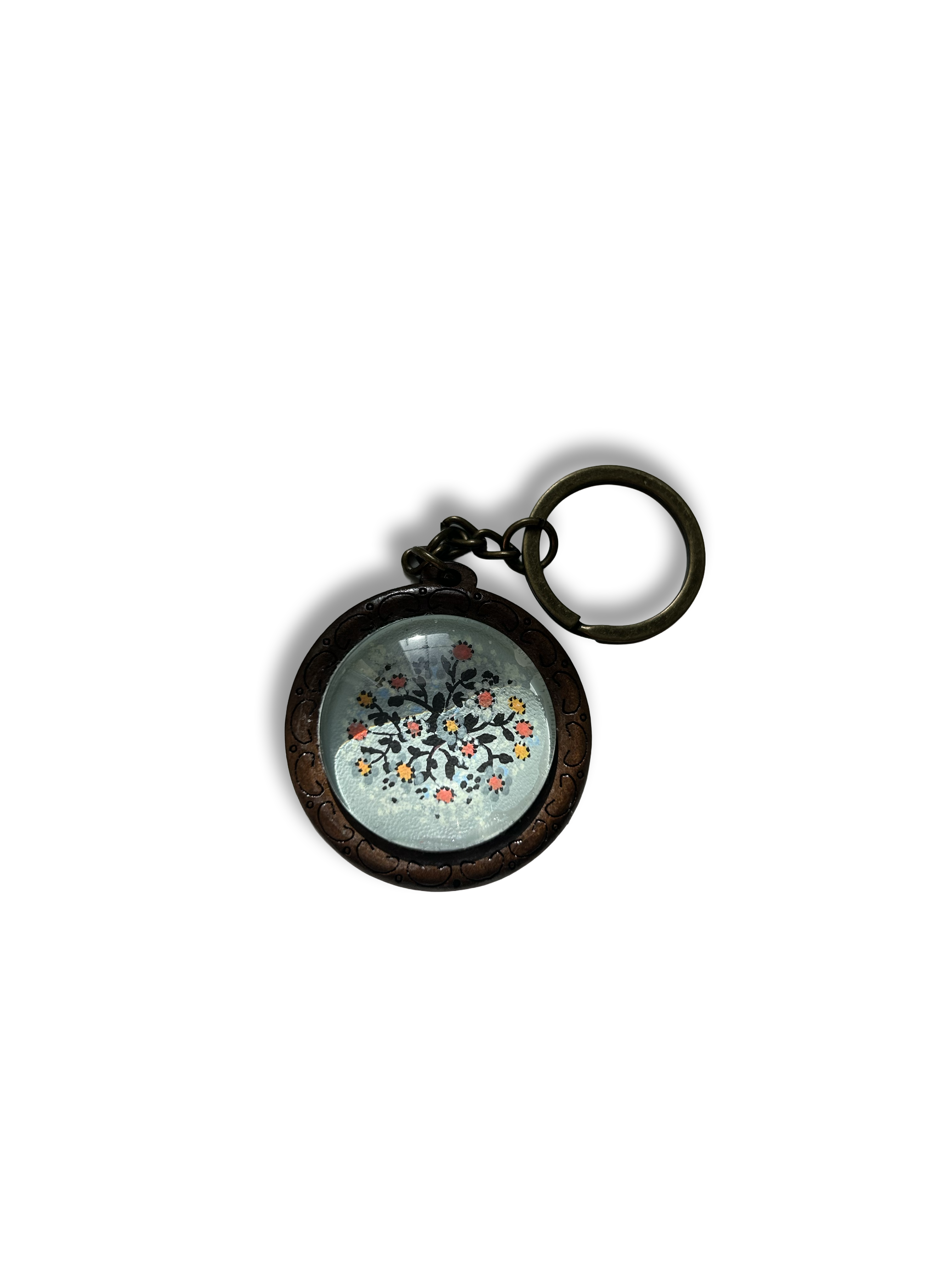 Hand-Painted Wooden Keychain