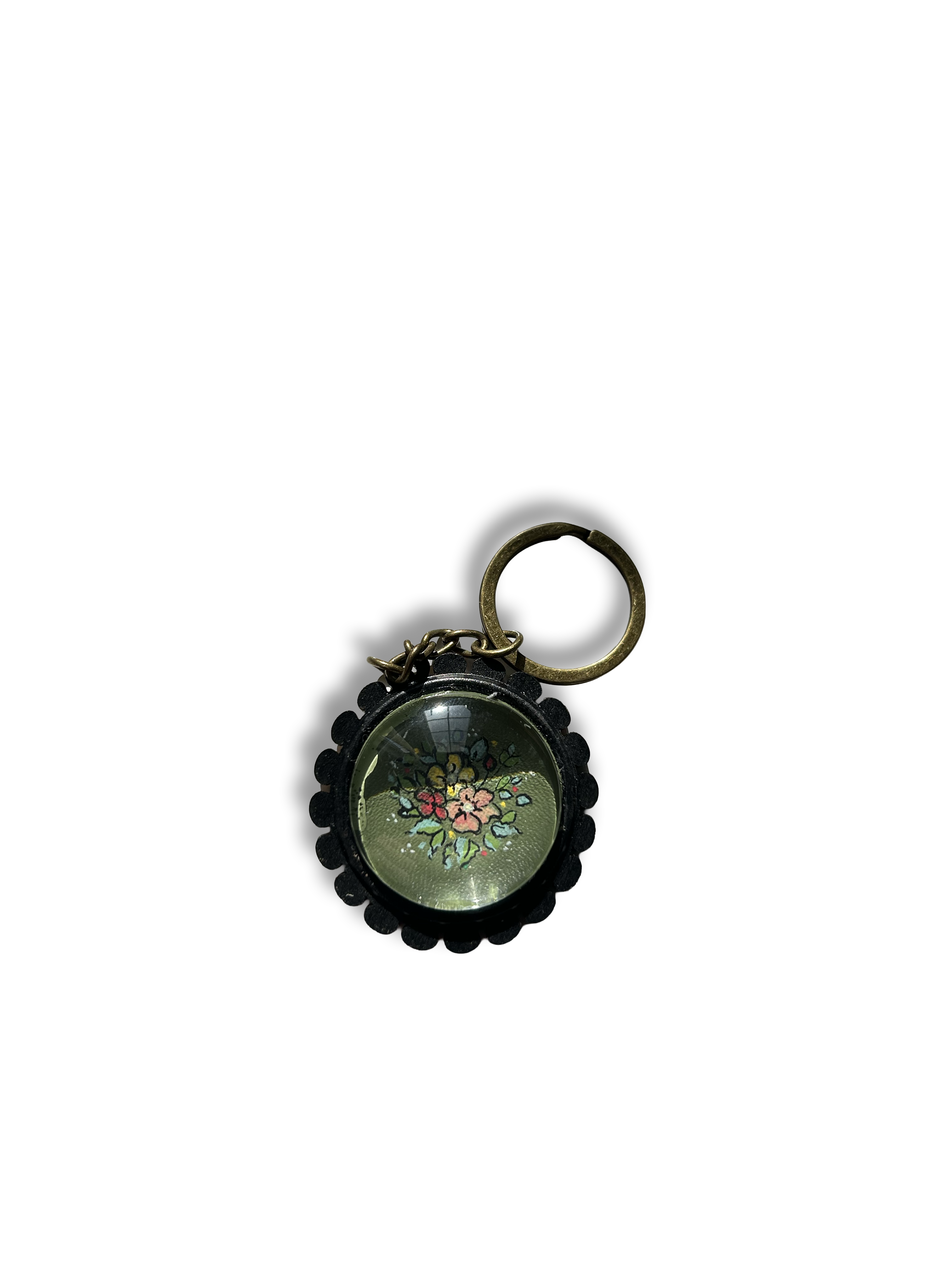 Hand-Painted Wooden Keychain