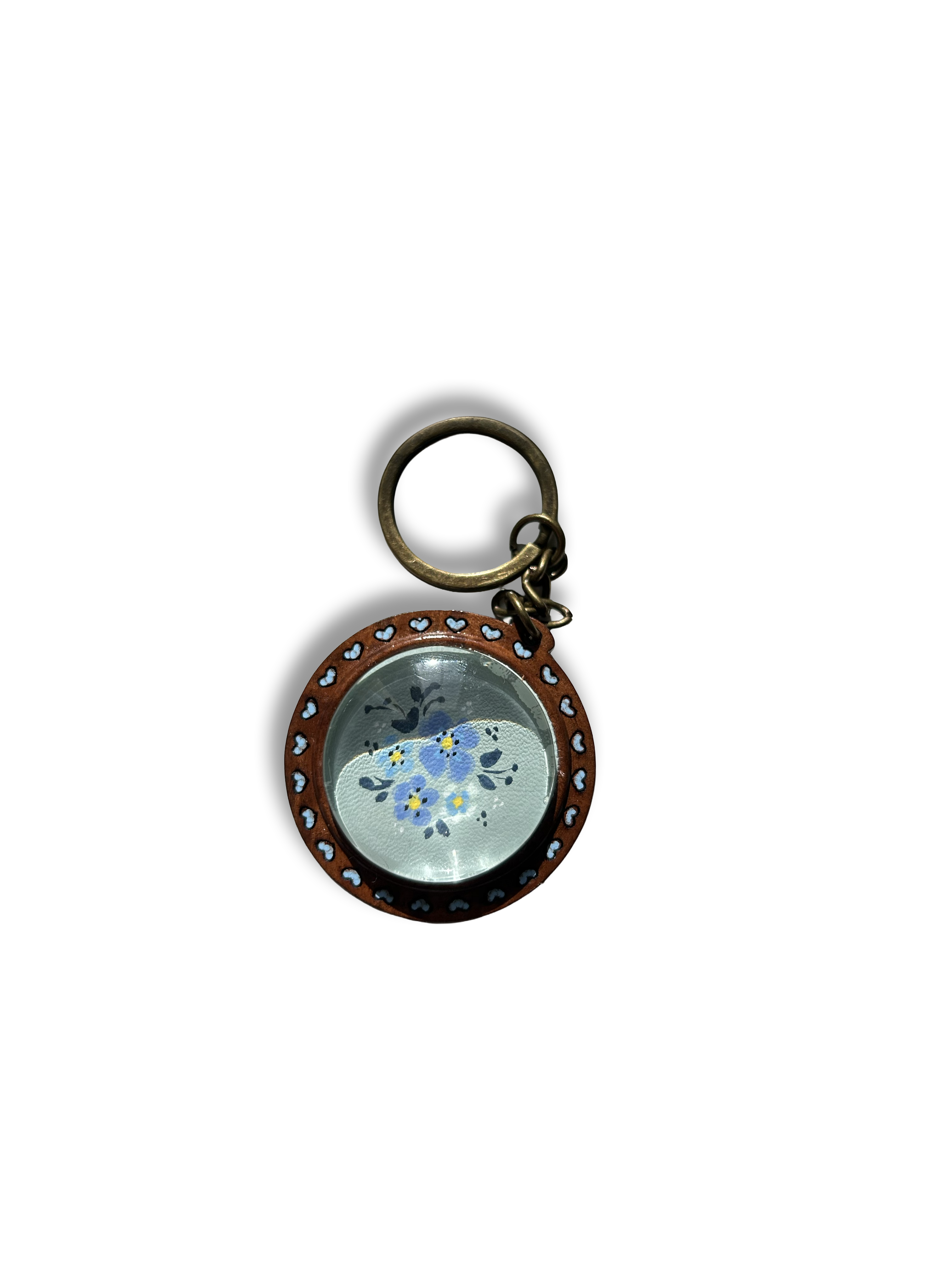 Hand-Painted Wooden Keychain