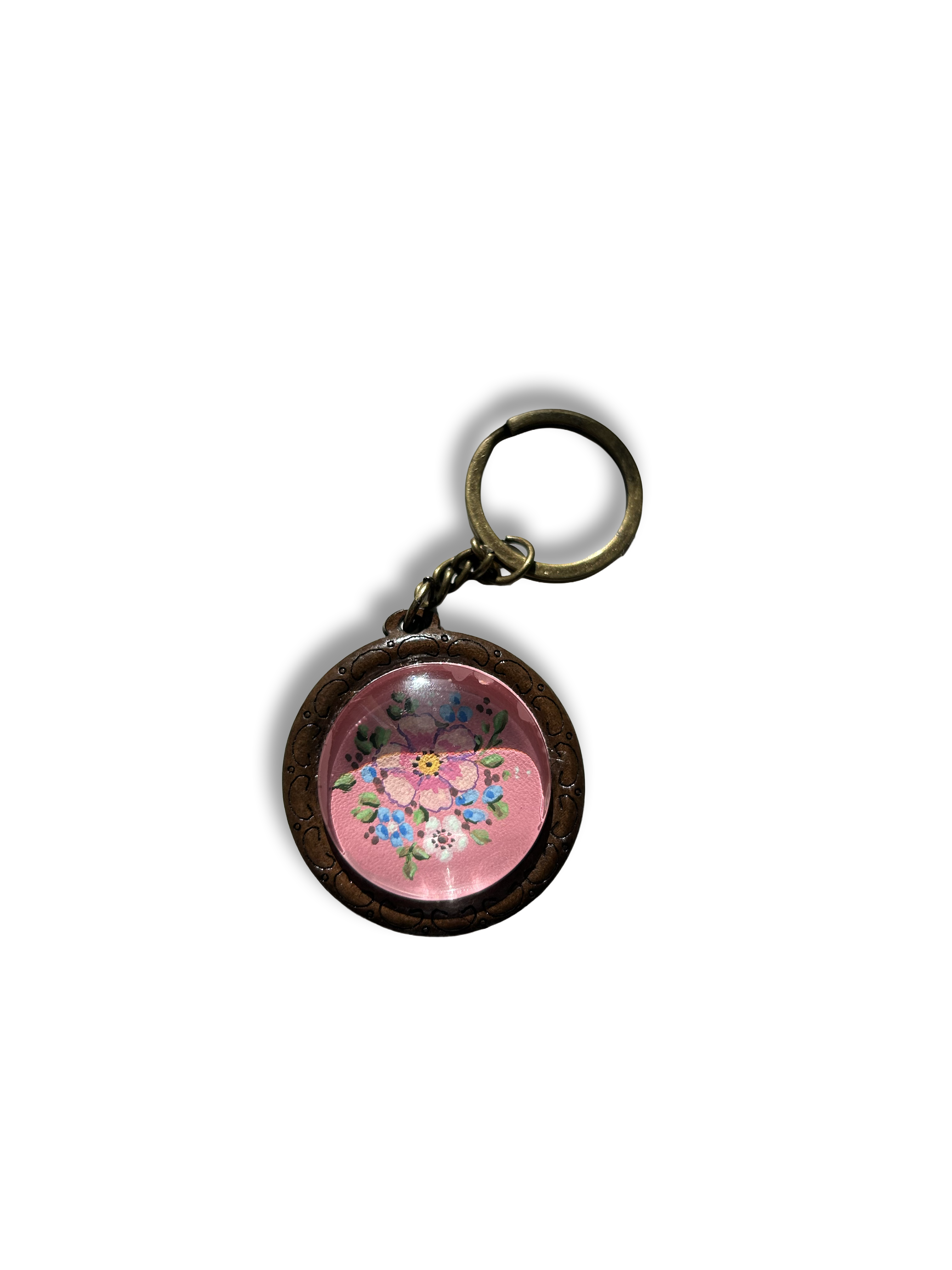 Hand-Painted Wooden Keychain