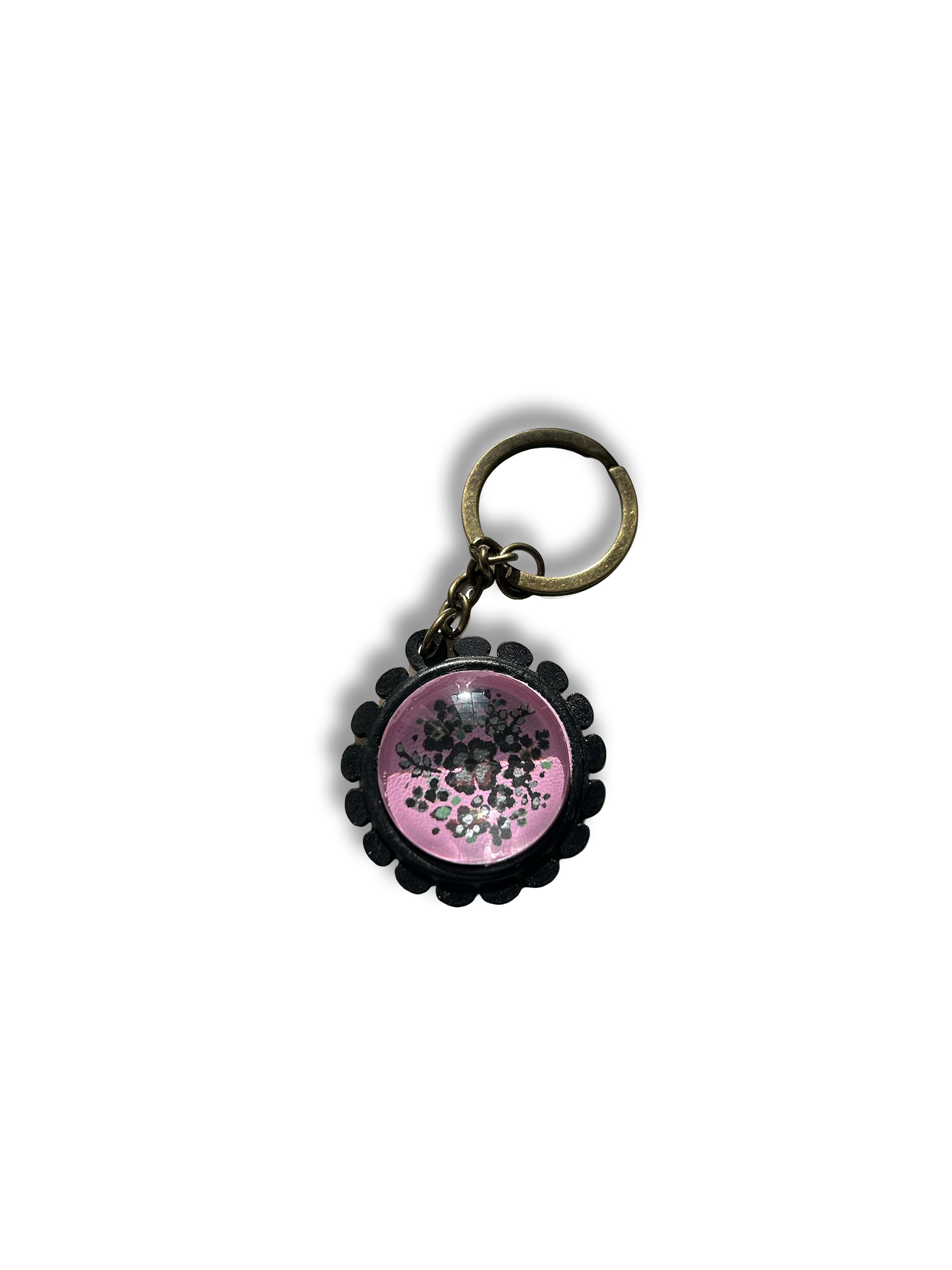 Hand-Painted Wooden Keychain